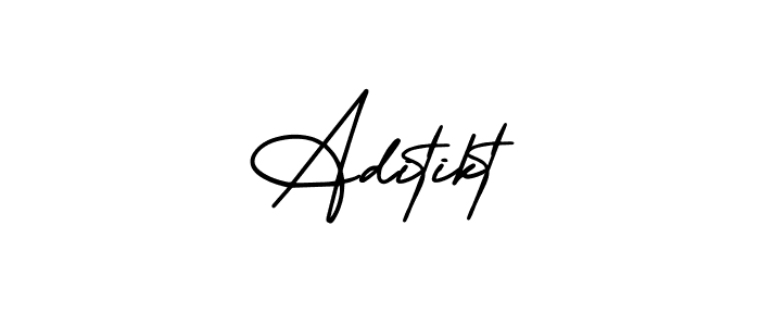 You should practise on your own different ways (AmerikaSignatureDemo-Regular) to write your name (Aditikt) in signature. don't let someone else do it for you. Aditikt signature style 3 images and pictures png