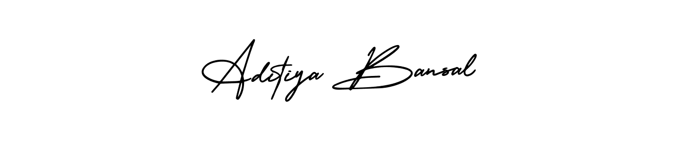 Design your own signature with our free online signature maker. With this signature software, you can create a handwritten (AmerikaSignatureDemo-Regular) signature for name Aditiya Bansal. Aditiya Bansal signature style 3 images and pictures png