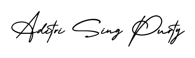 Create a personalized artistic stamp with Aditri Sing Purty in AmerikaSignatureDemo-Regular font. Perfect for visual artists, designers, and influencers. Aditri Sing Purty signature style 3 images and pictures png