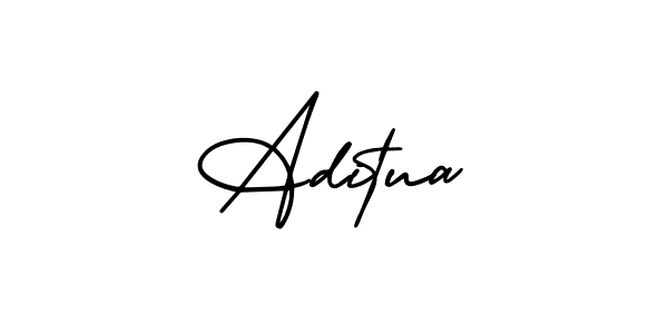 The best way (AmerikaSignatureDemo-Regular) to make a short signature is to pick only two or three words in your name. The name Aditua include a total of six letters. For converting this name. Aditua signature style 3 images and pictures png