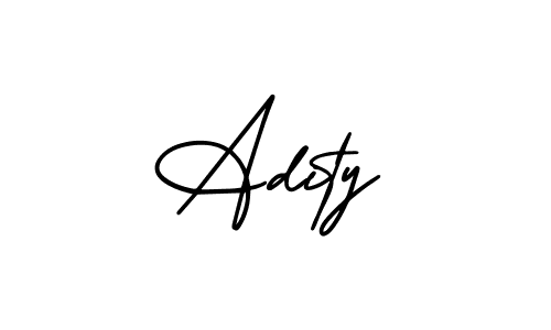 Use a signature maker to create a handwritten signature online. With this signature software, you can design (AmerikaSignatureDemo-Regular) your own signature for name Adity. Adity signature style 3 images and pictures png