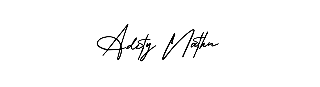 Adity Nathn stylish signature style. Best Handwritten Sign (AmerikaSignatureDemo-Regular) for my name. Handwritten Signature Collection Ideas for my name Adity Nathn. Adity Nathn signature style 3 images and pictures png