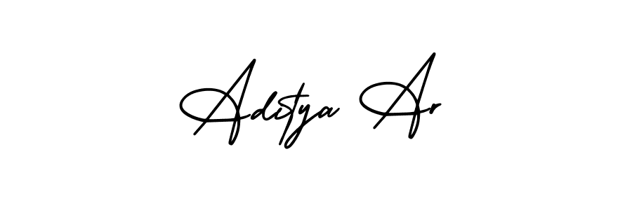 if you are searching for the best signature style for your name Aditya Ar. so please give up your signature search. here we have designed multiple signature styles  using AmerikaSignatureDemo-Regular. Aditya Ar signature style 3 images and pictures png