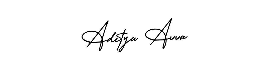 Best and Professional Signature Style for Aditya Avva. AmerikaSignatureDemo-Regular Best Signature Style Collection. Aditya Avva signature style 3 images and pictures png