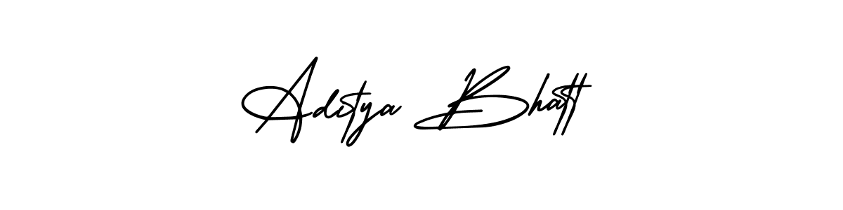 How to make Aditya Bhatt name signature. Use AmerikaSignatureDemo-Regular style for creating short signs online. This is the latest handwritten sign. Aditya Bhatt signature style 3 images and pictures png