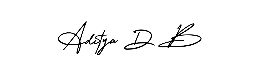 It looks lik you need a new signature style for name Aditya D B. Design unique handwritten (AmerikaSignatureDemo-Regular) signature with our free signature maker in just a few clicks. Aditya D B signature style 3 images and pictures png