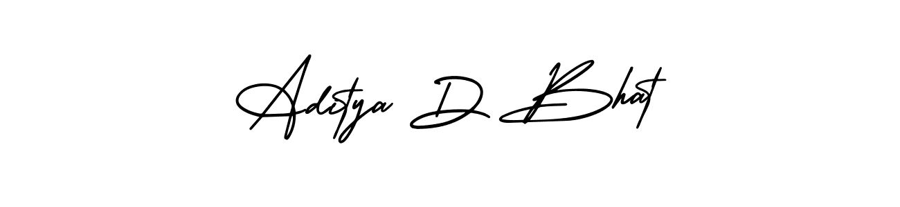 How to make Aditya D Bhat name signature. Use AmerikaSignatureDemo-Regular style for creating short signs online. This is the latest handwritten sign. Aditya D Bhat signature style 3 images and pictures png