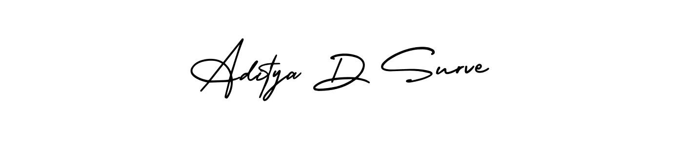 This is the best signature style for the Aditya D Surve name. Also you like these signature font (AmerikaSignatureDemo-Regular). Mix name signature. Aditya D Surve signature style 3 images and pictures png