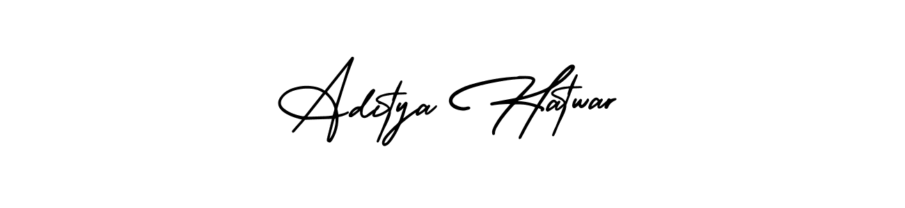 This is the best signature style for the Aditya Hatwar name. Also you like these signature font (AmerikaSignatureDemo-Regular). Mix name signature. Aditya Hatwar signature style 3 images and pictures png