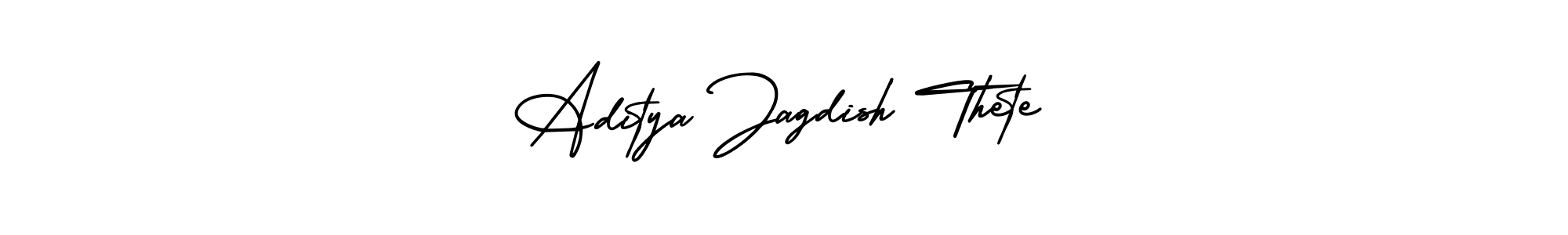 This is the best signature style for the Aditya Jagdish Thete name. Also you like these signature font (AmerikaSignatureDemo-Regular). Mix name signature. Aditya Jagdish Thete signature style 3 images and pictures png