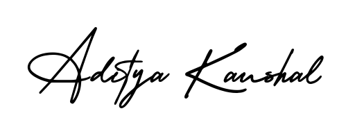 Get inspired by this graceful AmerikaSignatureDemo-Regular signature style for name Aditya Kaushal. Smooth loops and balanced proportions for everyday use. Aditya Kaushal signature style 3 images and pictures png