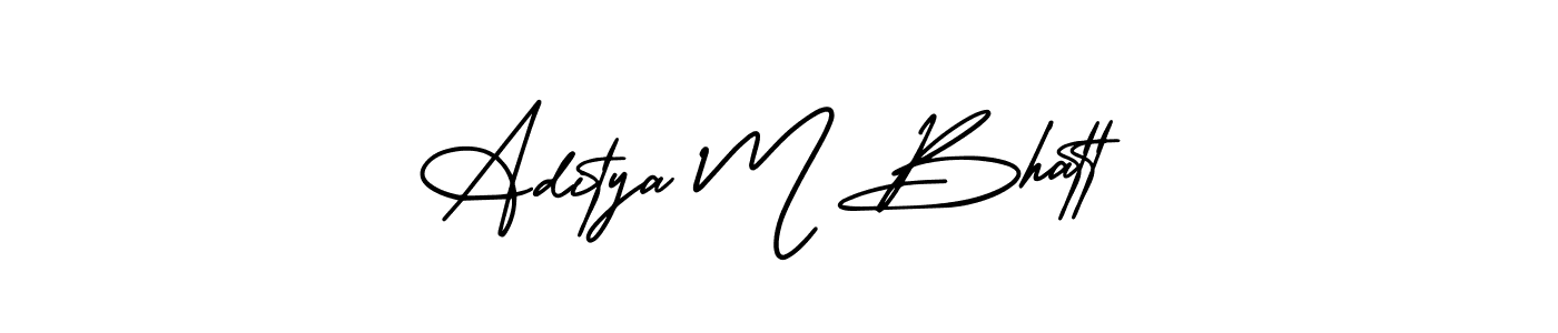 Create a beautiful signature design for name Aditya M Bhatt. With this signature (AmerikaSignatureDemo-Regular) fonts, you can make a handwritten signature for free. Aditya M Bhatt signature style 3 images and pictures png