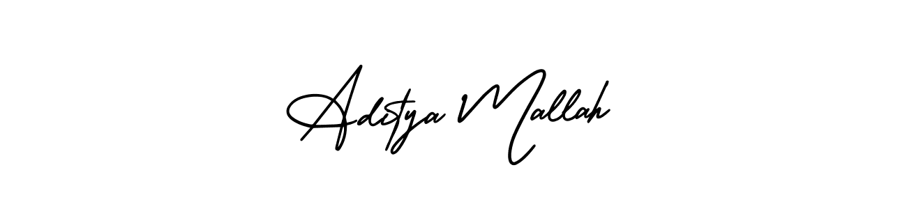 Aditya Mallah stylish signature style. Best Handwritten Sign (AmerikaSignatureDemo-Regular) for my name. Handwritten Signature Collection Ideas for my name Aditya Mallah. Aditya Mallah signature style 3 images and pictures png