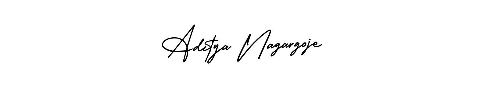 How to make Aditya Nagargoje name signature. Use AmerikaSignatureDemo-Regular style for creating short signs online. This is the latest handwritten sign. Aditya Nagargoje signature style 3 images and pictures png