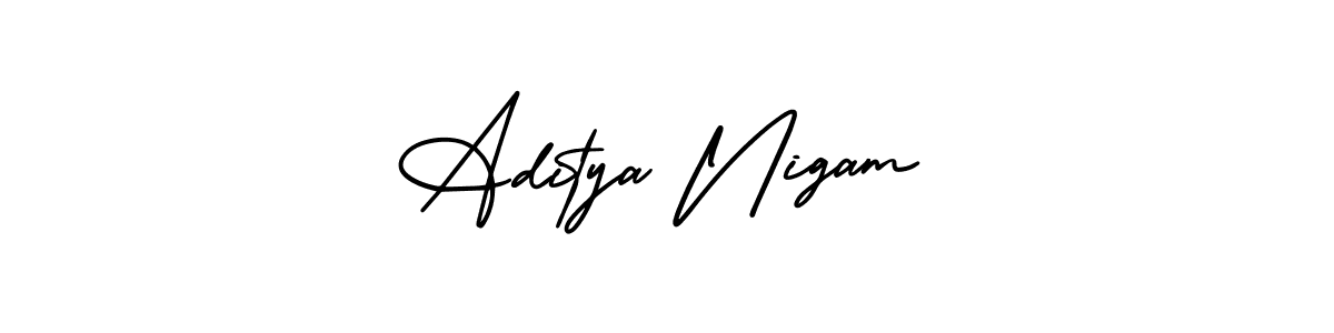 Make a short Aditya Nigam signature style. Manage your documents anywhere anytime using AmerikaSignatureDemo-Regular. Create and add eSignatures, submit forms, share and send files easily. Aditya Nigam signature style 3 images and pictures png