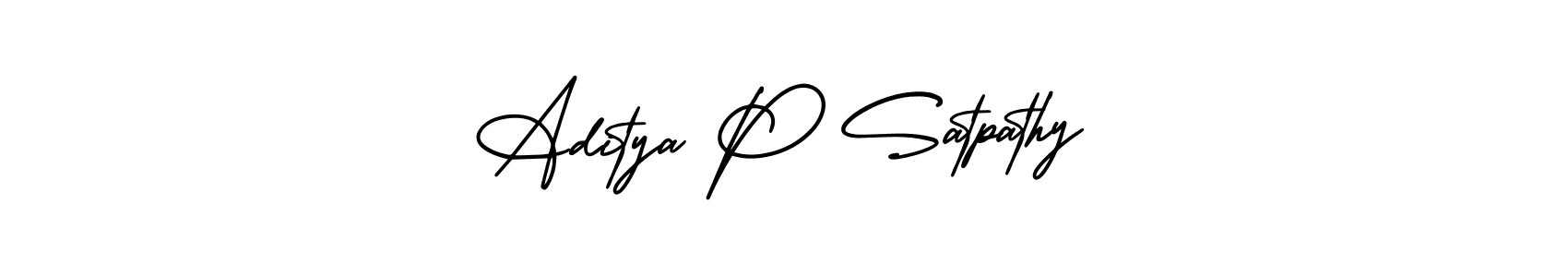 Aditya P Satpathy stylish signature style. Best Handwritten Sign (AmerikaSignatureDemo-Regular) for my name. Handwritten Signature Collection Ideas for my name Aditya P Satpathy. Aditya P Satpathy signature style 3 images and pictures png