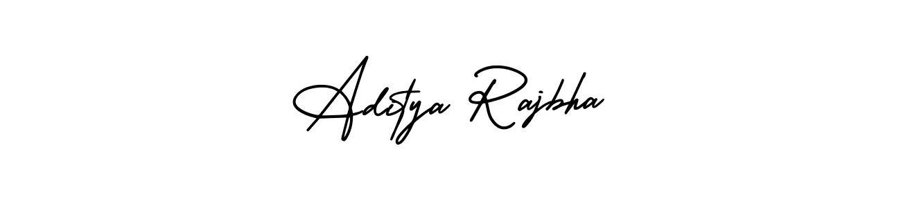 The best way (AmerikaSignatureDemo-Regular) to make a short signature is to pick only two or three words in your name. The name Aditya Rajbha include a total of six letters. For converting this name. Aditya Rajbha signature style 3 images and pictures png