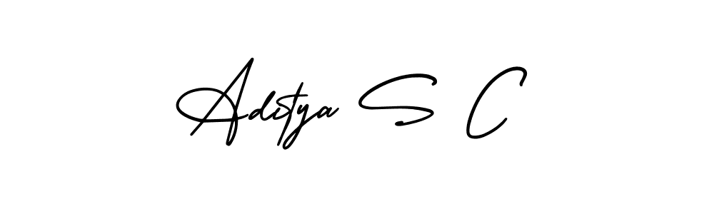 Also You can easily find your signature by using the search form. We will create Aditya S C name handwritten signature images for you free of cost using AmerikaSignatureDemo-Regular sign style. Aditya S C signature style 3 images and pictures png