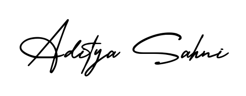Get an exclusive digital autograph for Aditya Sahni. The AmerikaSignatureDemo-Regular typeface captures the charm of real penmanship on paper. Aditya Sahni signature style 3 images and pictures png