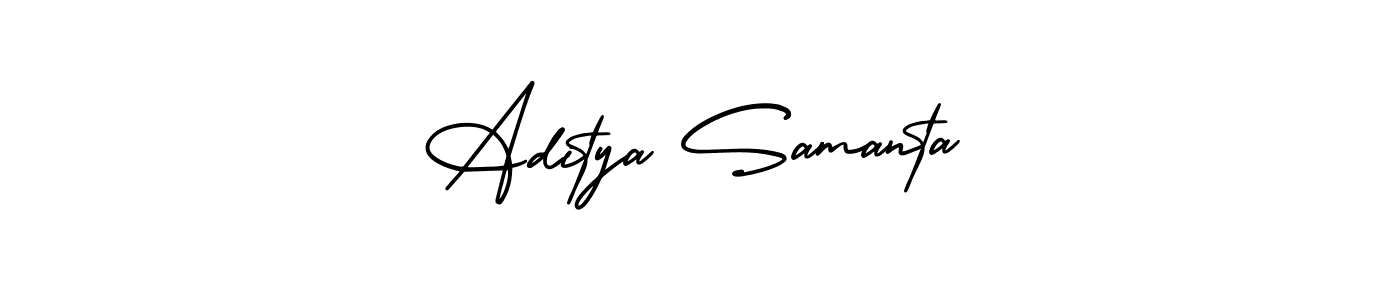 How to make Aditya Samanta name signature. Use AmerikaSignatureDemo-Regular style for creating short signs online. This is the latest handwritten sign. Aditya Samanta signature style 3 images and pictures png