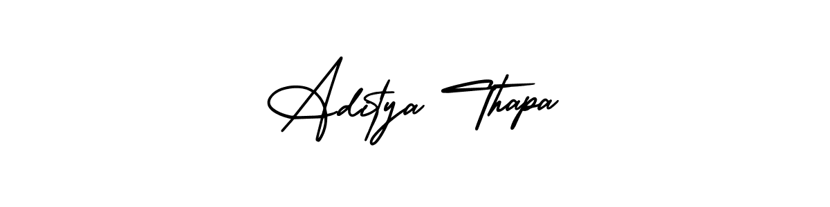 Create a beautiful signature design for name Aditya Thapa. With this signature (AmerikaSignatureDemo-Regular) fonts, you can make a handwritten signature for free. Aditya Thapa signature style 3 images and pictures png