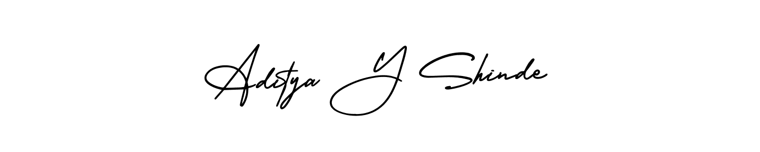 Design your own signature with our free online signature maker. With this signature software, you can create a handwritten (AmerikaSignatureDemo-Regular) signature for name Aditya Y Shinde. Aditya Y Shinde signature style 3 images and pictures png