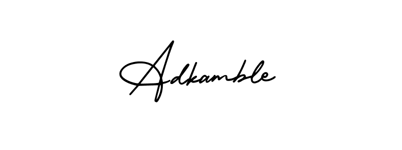 How to make Adkamble name signature. Use AmerikaSignatureDemo-Regular style for creating short signs online. This is the latest handwritten sign. Adkamble signature style 3 images and pictures png