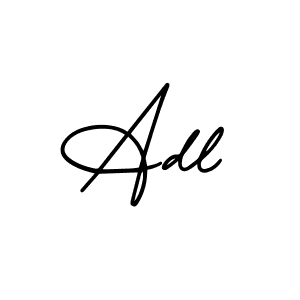 Design your own signature with our free online signature maker. With this signature software, you can create a handwritten (AmerikaSignatureDemo-Regular) signature for name Adl. Adl signature style 3 images and pictures png