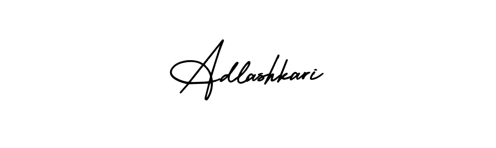 The best way (AmerikaSignatureDemo-Regular) to make a short signature is to pick only two or three words in your name. The name Adlashkari include a total of six letters. For converting this name. Adlashkari signature style 3 images and pictures png