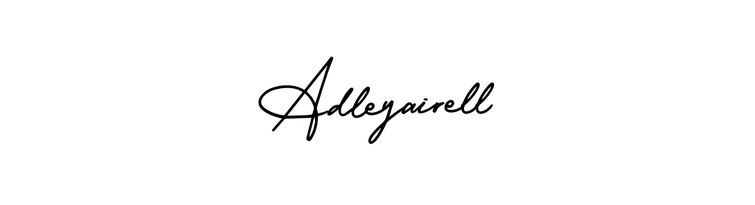 The best way (AmerikaSignatureDemo-Regular) to make a short signature is to pick only two or three words in your name. The name Adleyairell include a total of six letters. For converting this name. Adleyairell signature style 3 images and pictures png