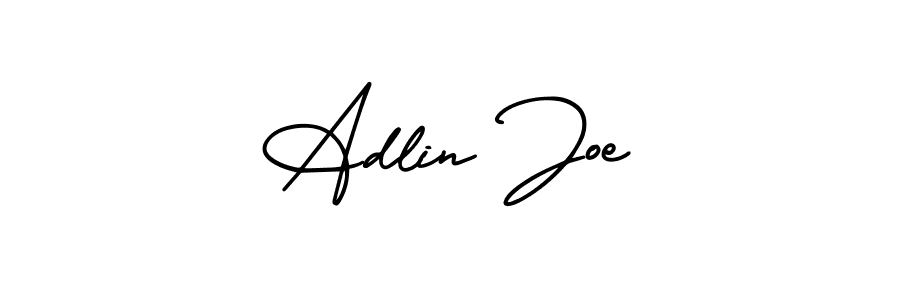 You should practise on your own different ways (AmerikaSignatureDemo-Regular) to write your name (Adlin Joe) in signature. don't let someone else do it for you. Adlin Joe signature style 3 images and pictures png