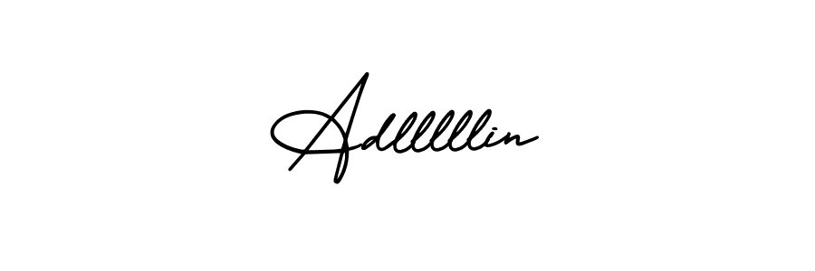 Design your own signature with our free online signature maker. With this signature software, you can create a handwritten (AmerikaSignatureDemo-Regular) signature for name Adlllllin. Adlllllin signature style 3 images and pictures png