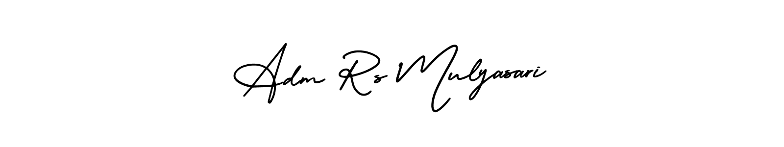 It looks lik you need a new signature style for name Adm Rs Mulyasari. Design unique handwritten (AmerikaSignatureDemo-Regular) signature with our free signature maker in just a few clicks. Adm Rs Mulyasari signature style 3 images and pictures png