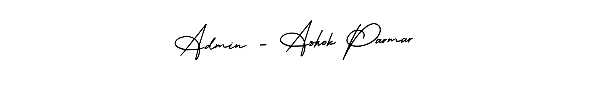 You should practise on your own different ways (AmerikaSignatureDemo-Regular) to write your name (Admin - Ashok Parmar) in signature. don't let someone else do it for you. Admin - Ashok Parmar signature style 3 images and pictures png