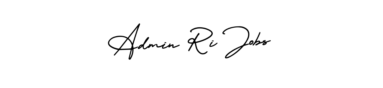 This is the best signature style for the Admin Ri Jobs name. Also you like these signature font (AmerikaSignatureDemo-Regular). Mix name signature. Admin Ri Jobs signature style 3 images and pictures png