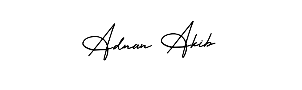 Create a beautiful signature design for name Adnan Akib. With this signature (AmerikaSignatureDemo-Regular) fonts, you can make a handwritten signature for free. Adnan Akib signature style 3 images and pictures png