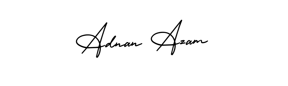 Also You can easily find your signature by using the search form. We will create Adnan Azam name handwritten signature images for you free of cost using AmerikaSignatureDemo-Regular sign style. Adnan Azam signature style 3 images and pictures png