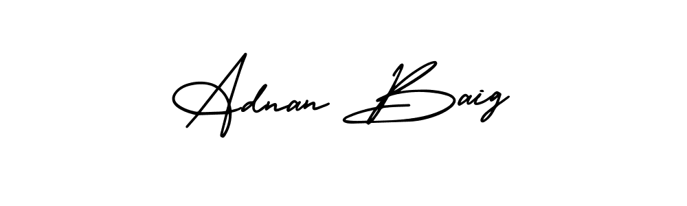 Design your own signature with our free online signature maker. With this signature software, you can create a handwritten (AmerikaSignatureDemo-Regular) signature for name Adnan Baig. Adnan Baig signature style 3 images and pictures png