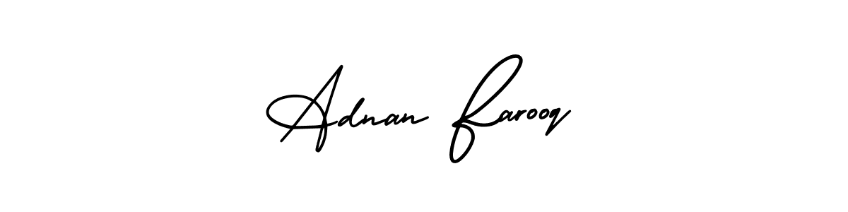 It looks lik you need a new signature style for name Adnan Farooq. Design unique handwritten (AmerikaSignatureDemo-Regular) signature with our free signature maker in just a few clicks. Adnan Farooq signature style 3 images and pictures png
