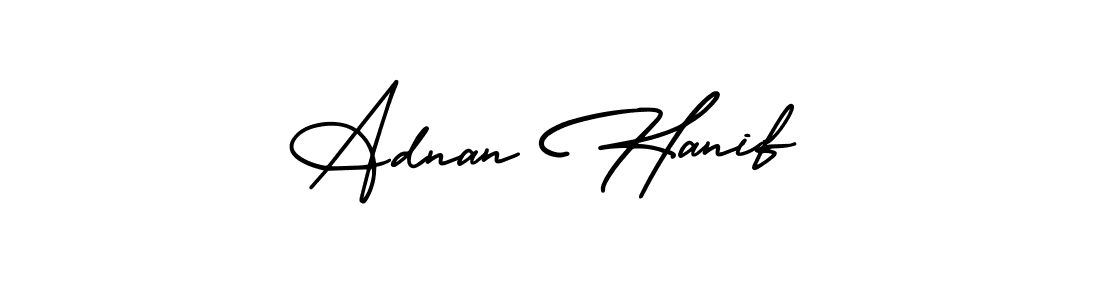 Create a beautiful signature design for name Adnan Hanif. With this signature (AmerikaSignatureDemo-Regular) fonts, you can make a handwritten signature for free. Adnan Hanif signature style 3 images and pictures png