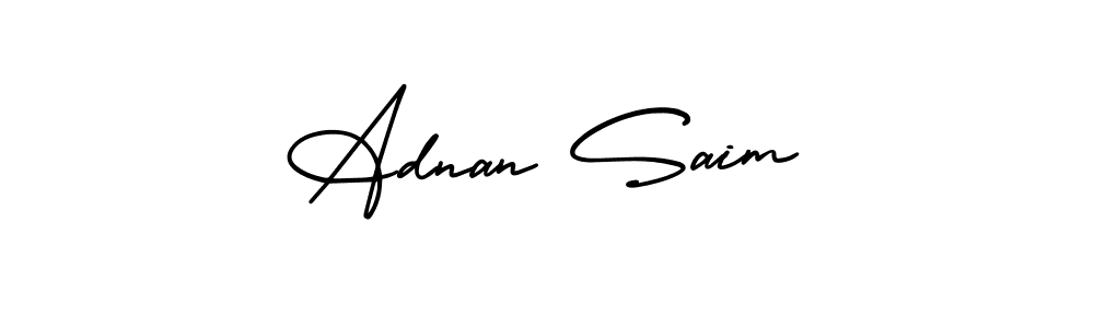 if you are searching for the best signature style for your name Adnan Saim. so please give up your signature search. here we have designed multiple signature styles  using AmerikaSignatureDemo-Regular. Adnan Saim signature style 3 images and pictures png