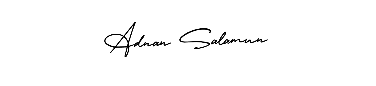 It looks lik you need a new signature style for name Adnan Salamun. Design unique handwritten (AmerikaSignatureDemo-Regular) signature with our free signature maker in just a few clicks. Adnan Salamun signature style 3 images and pictures png