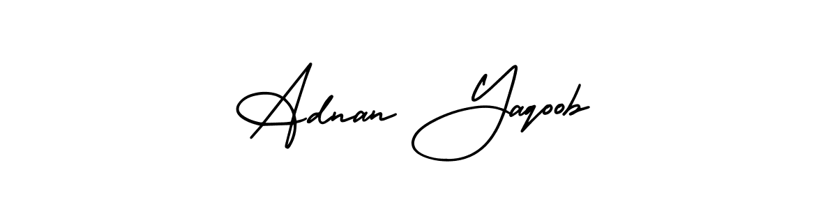 Use a signature maker to create a handwritten signature online. With this signature software, you can design (AmerikaSignatureDemo-Regular) your own signature for name Adnan Yaqoob. Adnan Yaqoob signature style 3 images and pictures png