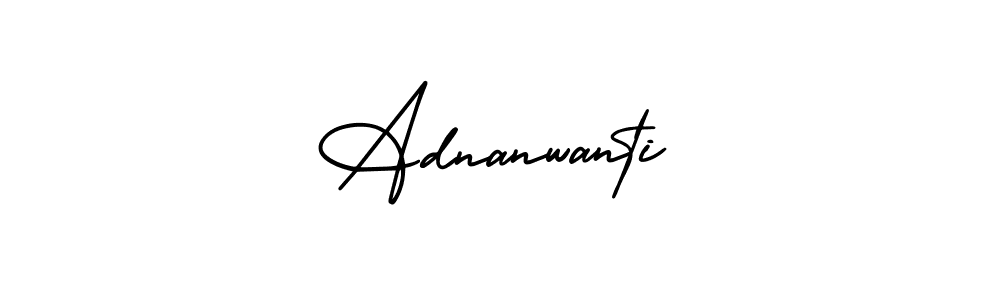 This is the best signature style for the Adnanwanti name. Also you like these signature font (AmerikaSignatureDemo-Regular). Mix name signature. Adnanwanti signature style 3 images and pictures png