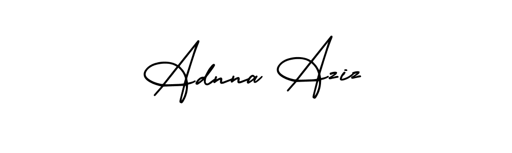 Use a signature maker to create a handwritten signature online. With this signature software, you can design (AmerikaSignatureDemo-Regular) your own signature for name Adnna Aziz. Adnna Aziz signature style 3 images and pictures png
