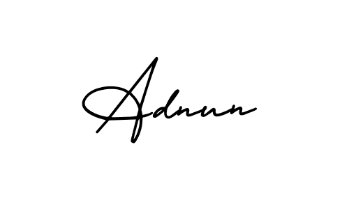 AmerikaSignatureDemo-Regular is a professional signature style that is perfect for those who want to add a touch of class to their signature. It is also a great choice for those who want to make their signature more unique. Get Adnun name to fancy signature for free. Adnun signature style 3 images and pictures png