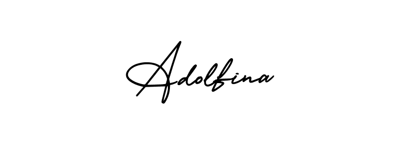 You should practise on your own different ways (AmerikaSignatureDemo-Regular) to write your name (Adolfina) in signature. don't let someone else do it for you. Adolfina signature style 3 images and pictures png