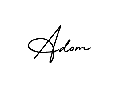 Similarly AmerikaSignatureDemo-Regular is the best handwritten signature design. Signature creator online .You can use it as an online autograph creator for name Adom. Adom signature style 3 images and pictures png