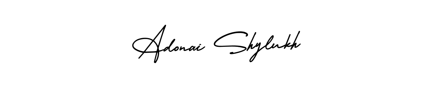 This is the best signature style for the Adonai Shylukh name. Also you like these signature font (AmerikaSignatureDemo-Regular). Mix name signature. Adonai Shylukh signature style 3 images and pictures png