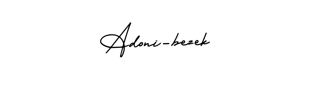Design your own signature with our free online signature maker. With this signature software, you can create a handwritten (AmerikaSignatureDemo-Regular) signature for name Adoni-bezek. Adoni-bezek signature style 3 images and pictures png